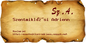 Szentmiklósi Adrienn névjegykártya
