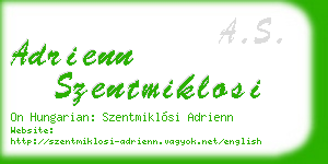 adrienn szentmiklosi business card