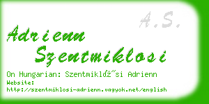 adrienn szentmiklosi business card